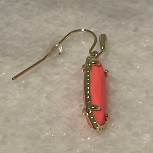 Kendra Scott Eleanor Small Drop Earring Coral Gold stone Fashion Jewelry New - Picture 4 of 5